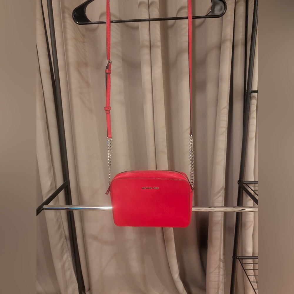 Michael Kors Red Dome Crossbody Bag